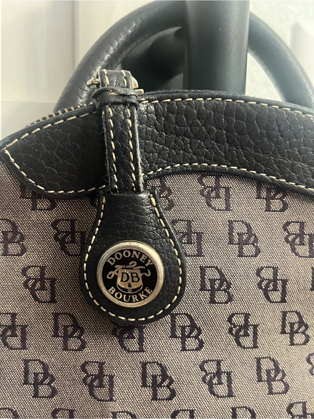 Vintage Dooney & Bourke Signature Monogram Backpack Y2K